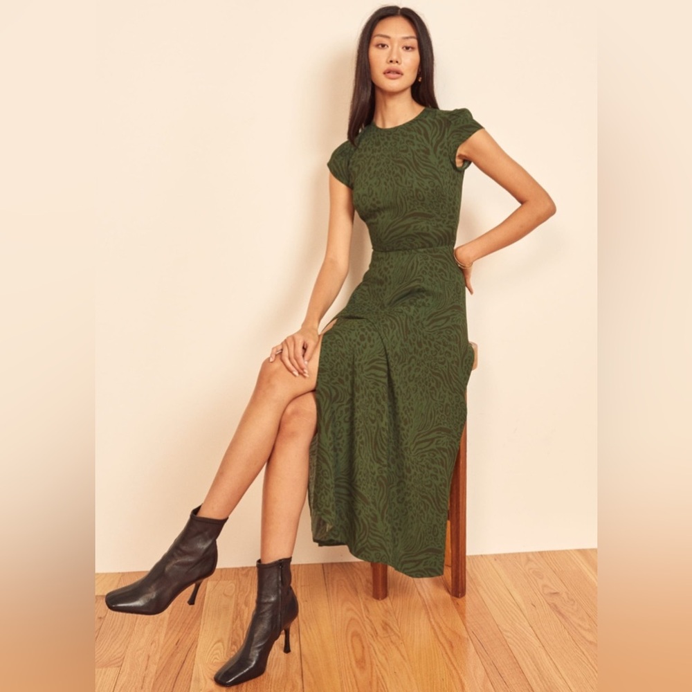 Reformation Gavin Dress in Jungle
